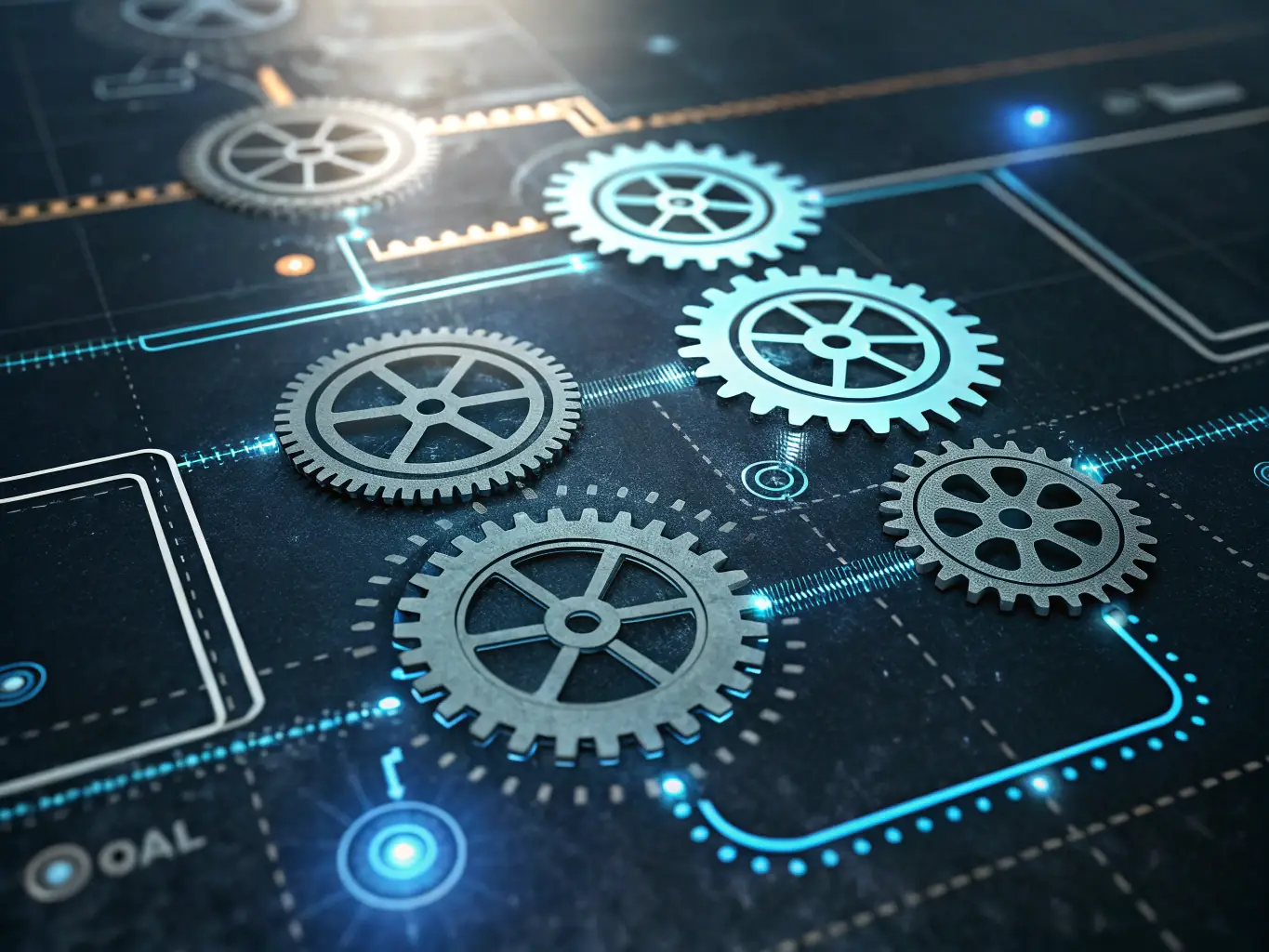 A visual representation of automated processes, highlighting the reduction in manual effort and increased efficiency.