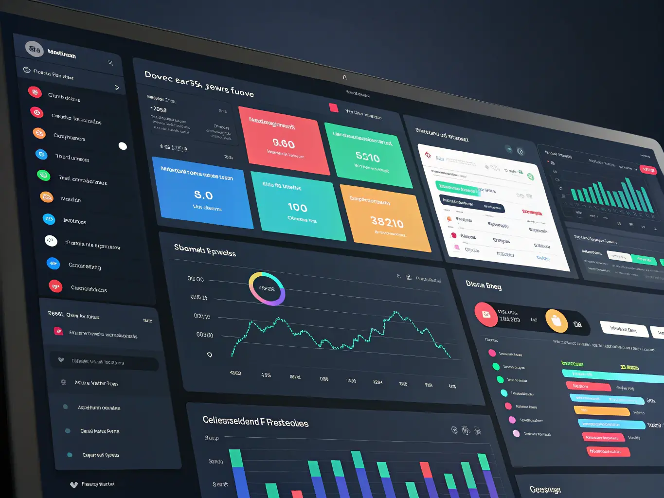 A clean, modern interface of a custom web application designed for a UK-based business, showcasing its user-friendly design and key functionalities.